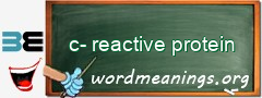 WordMeaning blackboard for c-reactive protein